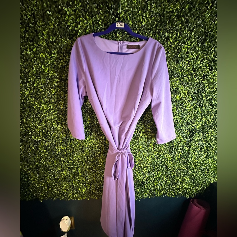 Lavender/ Lilac A-Line Midi Dress